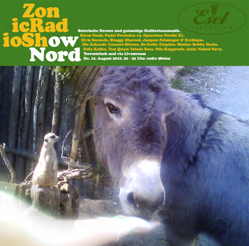 Eine Ausgabe der Zonic Radio Show Nord unter dem Motto "Esel Listening" - Cover-Sampling-Teaser