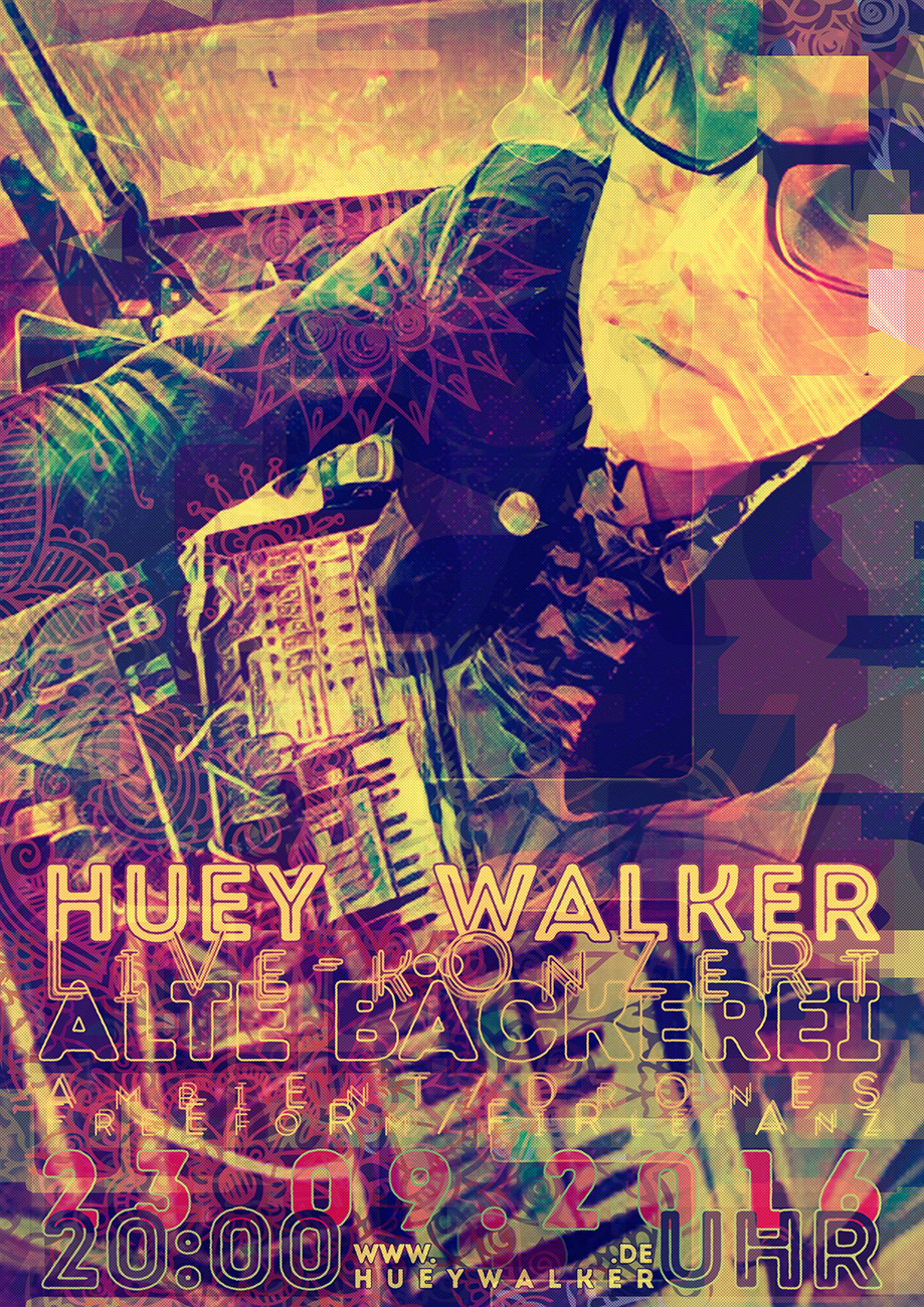 Poster: Huey Walker live in der Alten Bäckerei, Greifswald (23.09.2016)