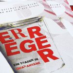 Programmheft für "Erreger" von Albert Ostermaier, Aufführung im StuThe in Greifswald