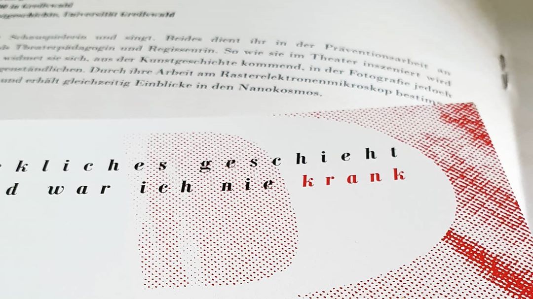 Programmheft für "Erreger" von Albert Ostermaier, Aufführung im StuThe in Greifswald