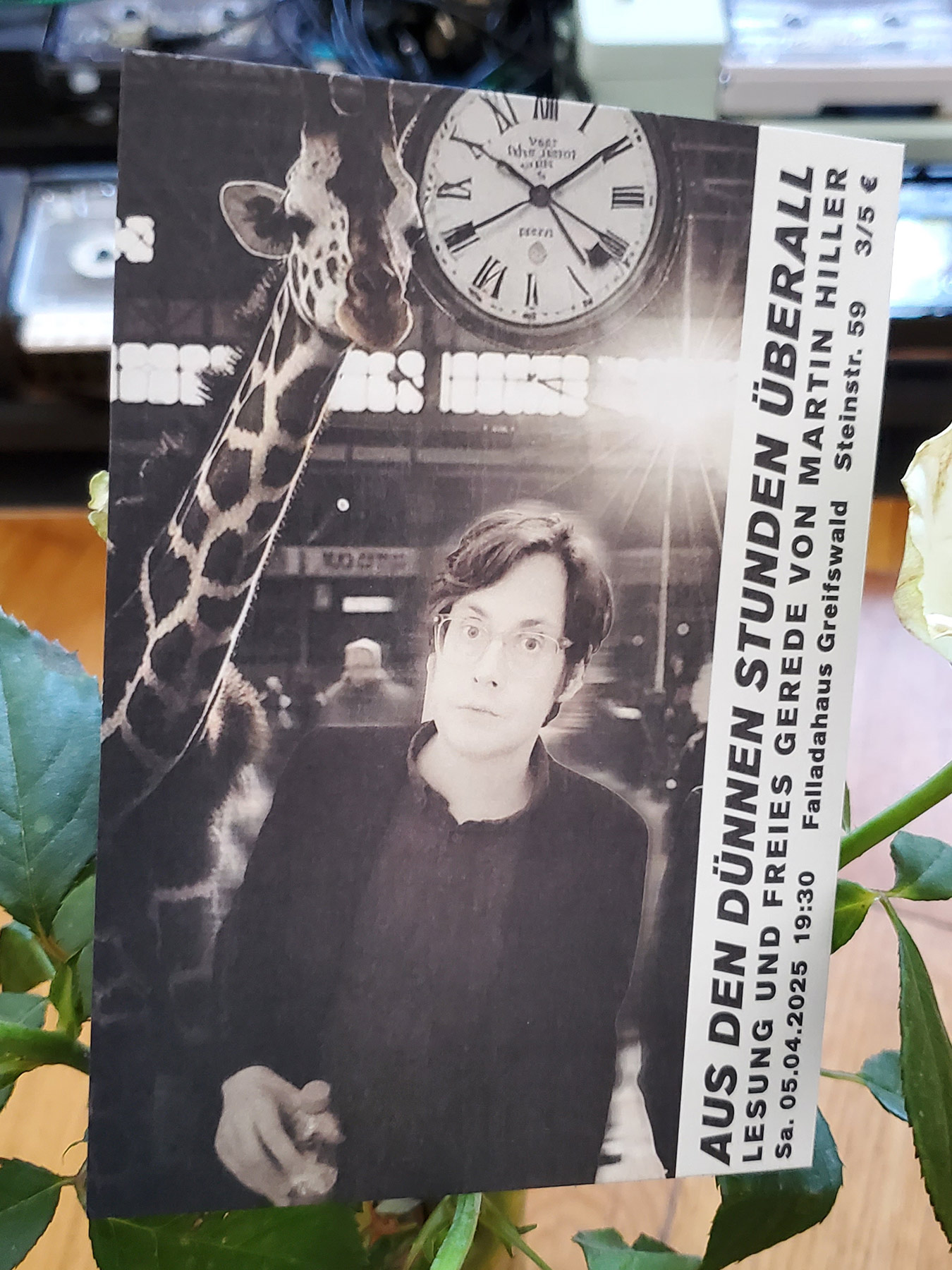 Martin Hiller liest im Falladahaus Greifswald - Flyer - Vorderseite