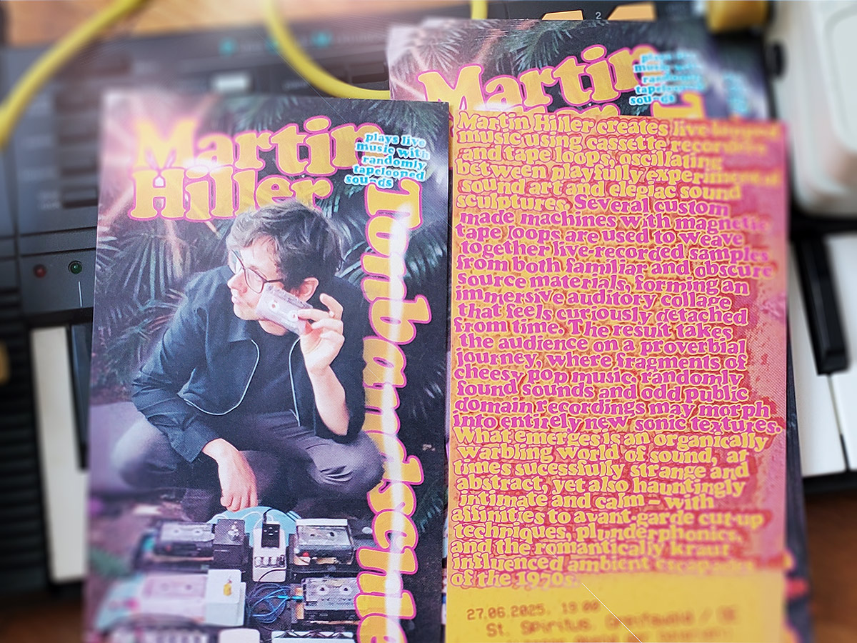Flyer für Live-Konzerte von Martin Hiller